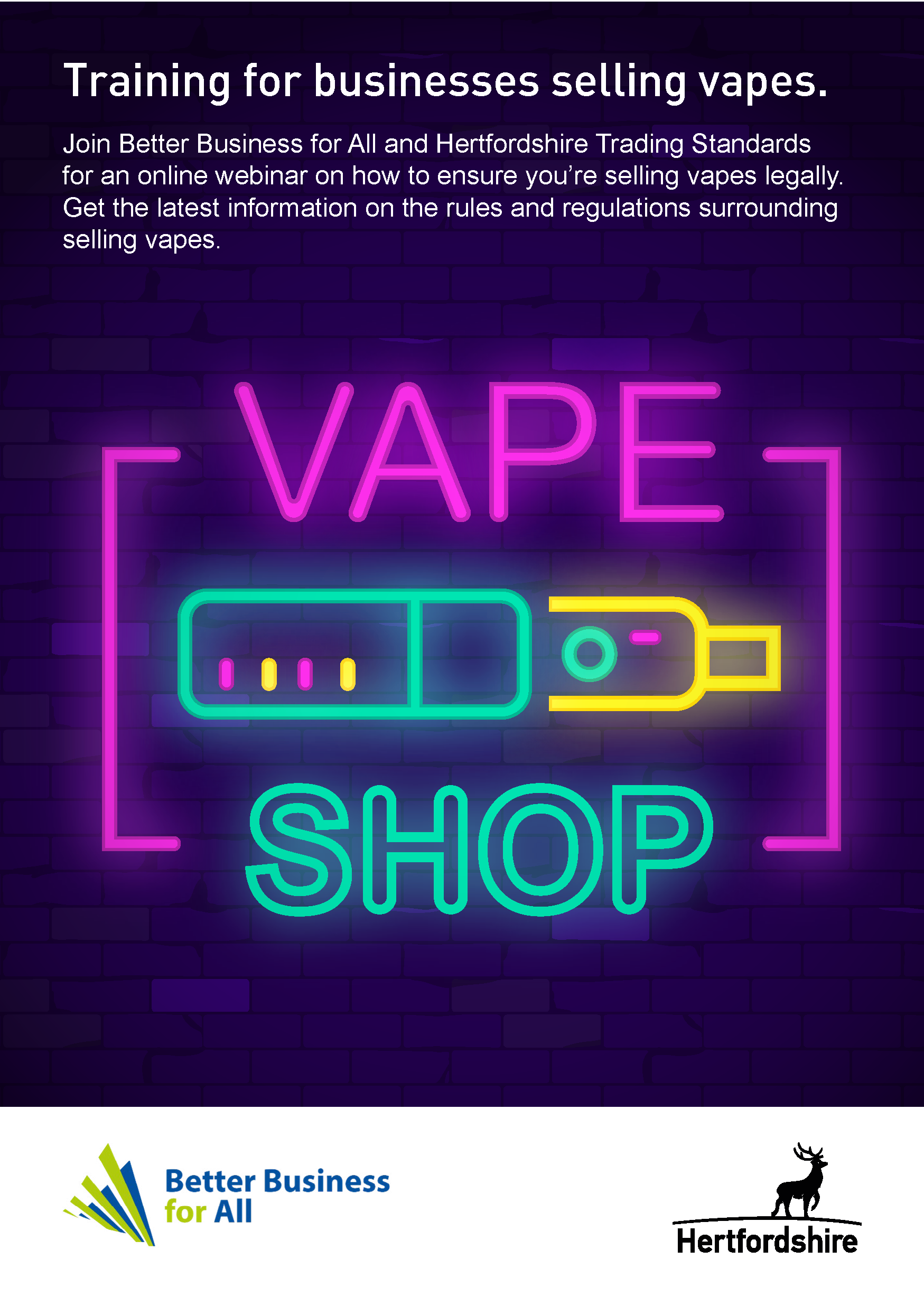 Information flyer for the vape event