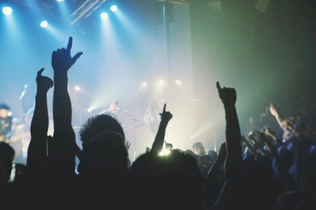 crowd at pop concert