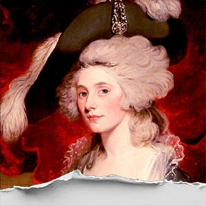 18th century lady in a large hat