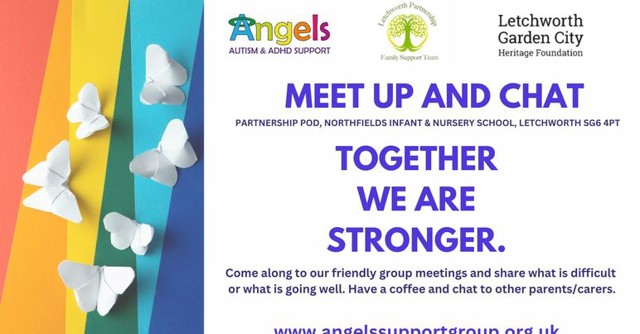 Angels Meet up and Chat flyer - Together we are stronger