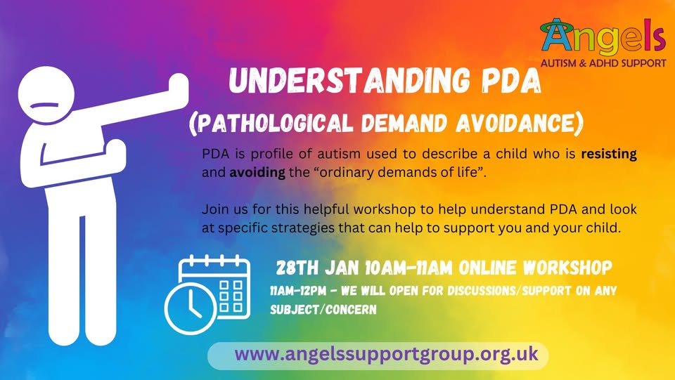 Angels - understanding PDA workshop flyer