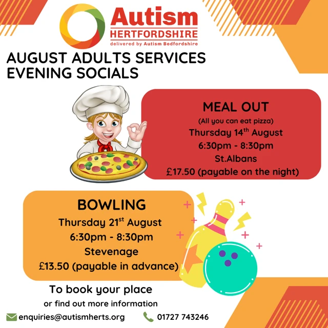 Evening socials flyer