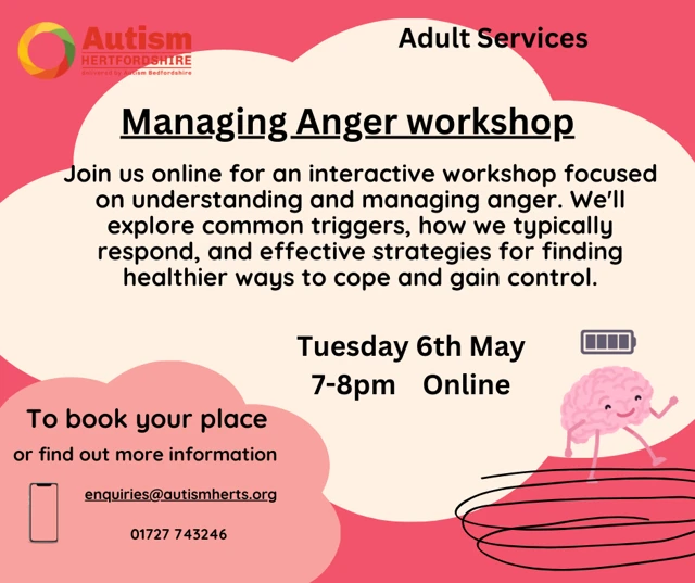 Managing anger workshop flyer