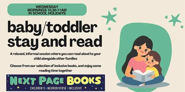 Flyer for baby and toddler stay and read