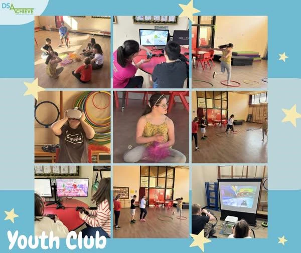 Young people having fun at the youth club