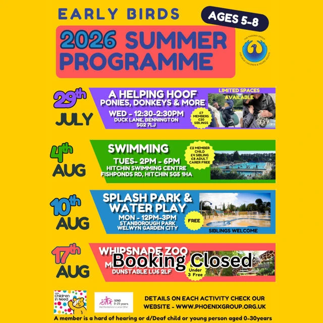 Flyer for Early Bird Phoenix Summer programme