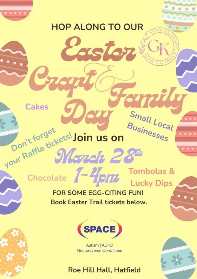 Poster with decorated easter eggs