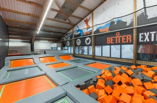 Gosling trampoline park with 9 trampolines and a foam pit
