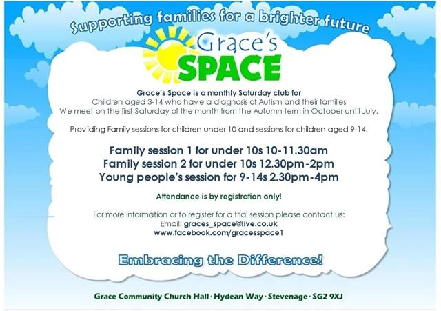 flyer for Grace's space sessions