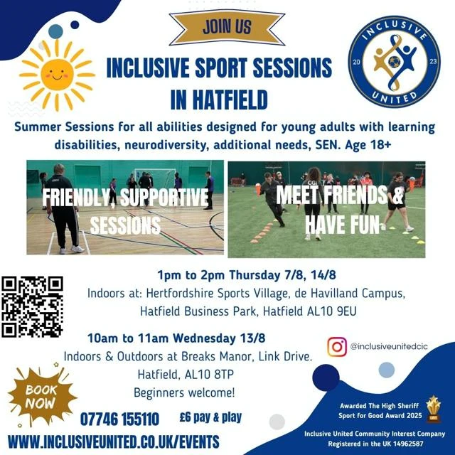 Flyer for summer sports sessions