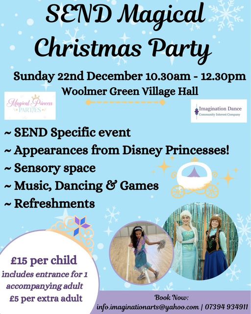 Flyer for Imagination Dance Christmas Party