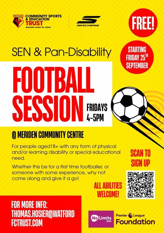 Event flyer with QR code to sign up