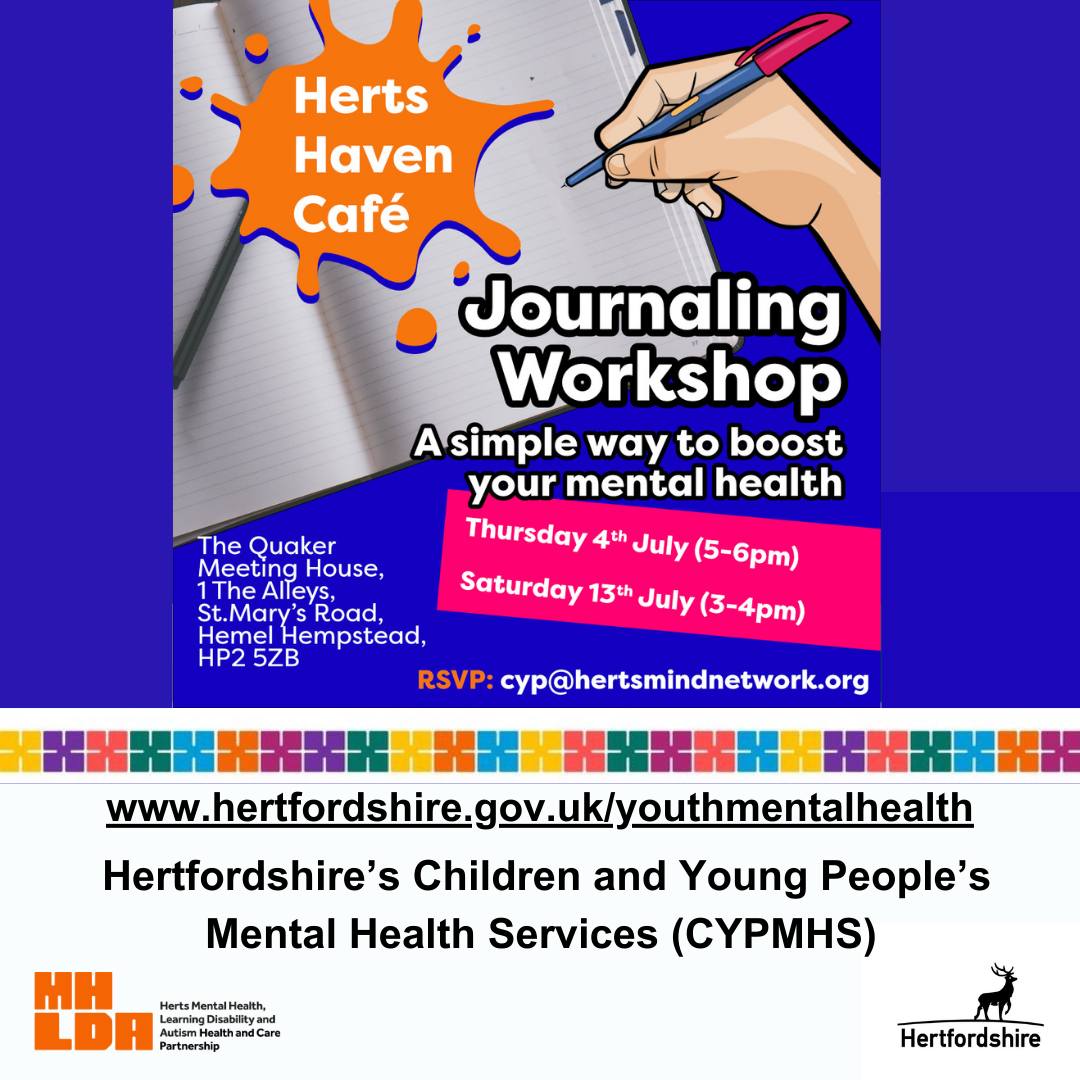 Journalling workshop Hemel flyer