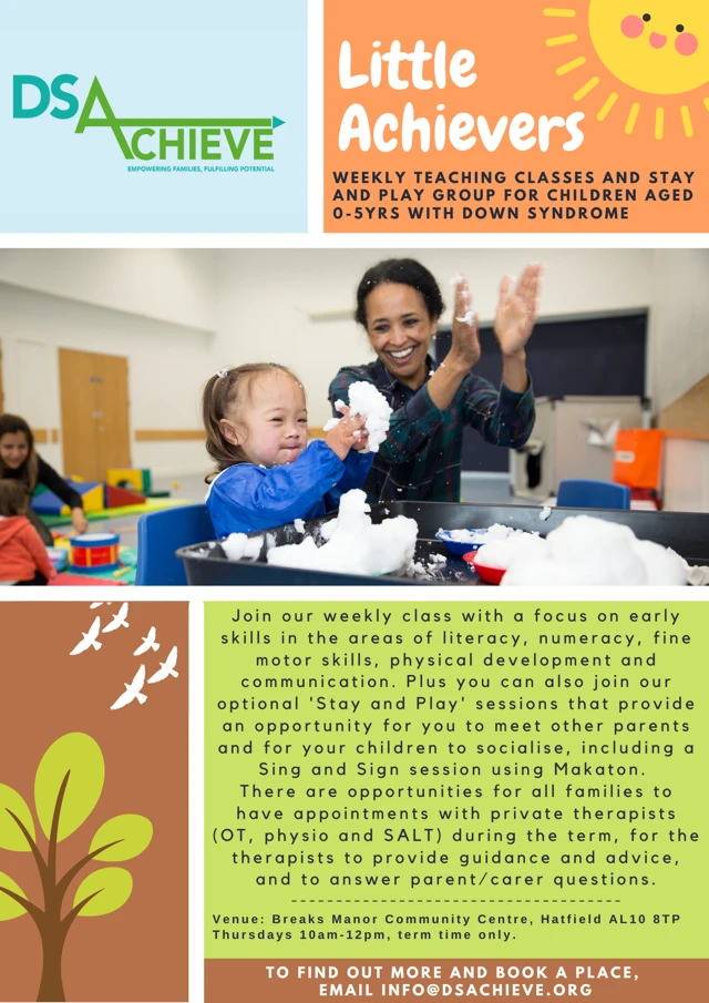flyer with info on the LIttle Achievers group run by DS Achieve