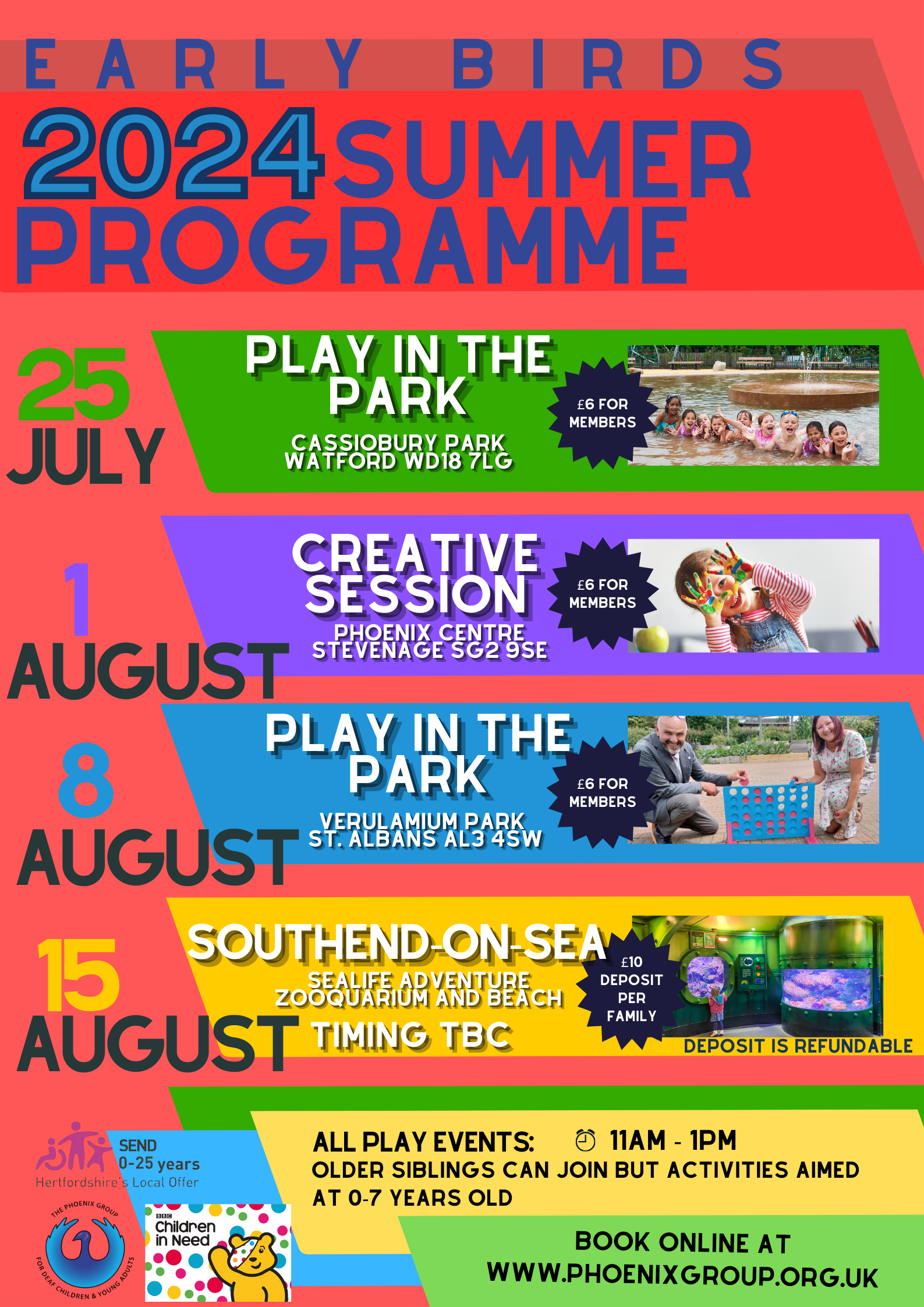 Phoenix Early Birds 2024 Summer programme
