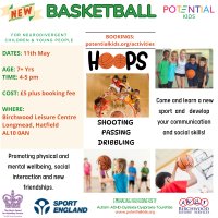 Potential Kids Basketball flyer
