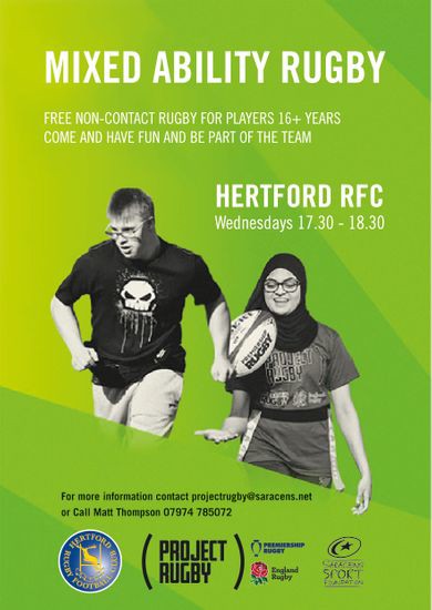 Flyer for Mixed Ability Rugby