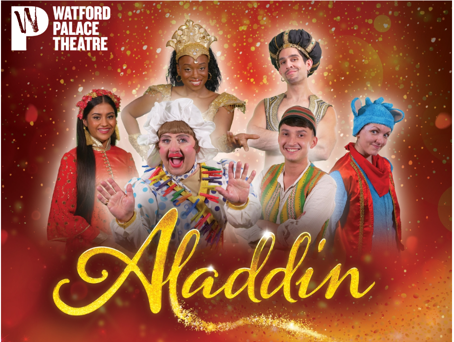 Photo showing the cast of Aladdin