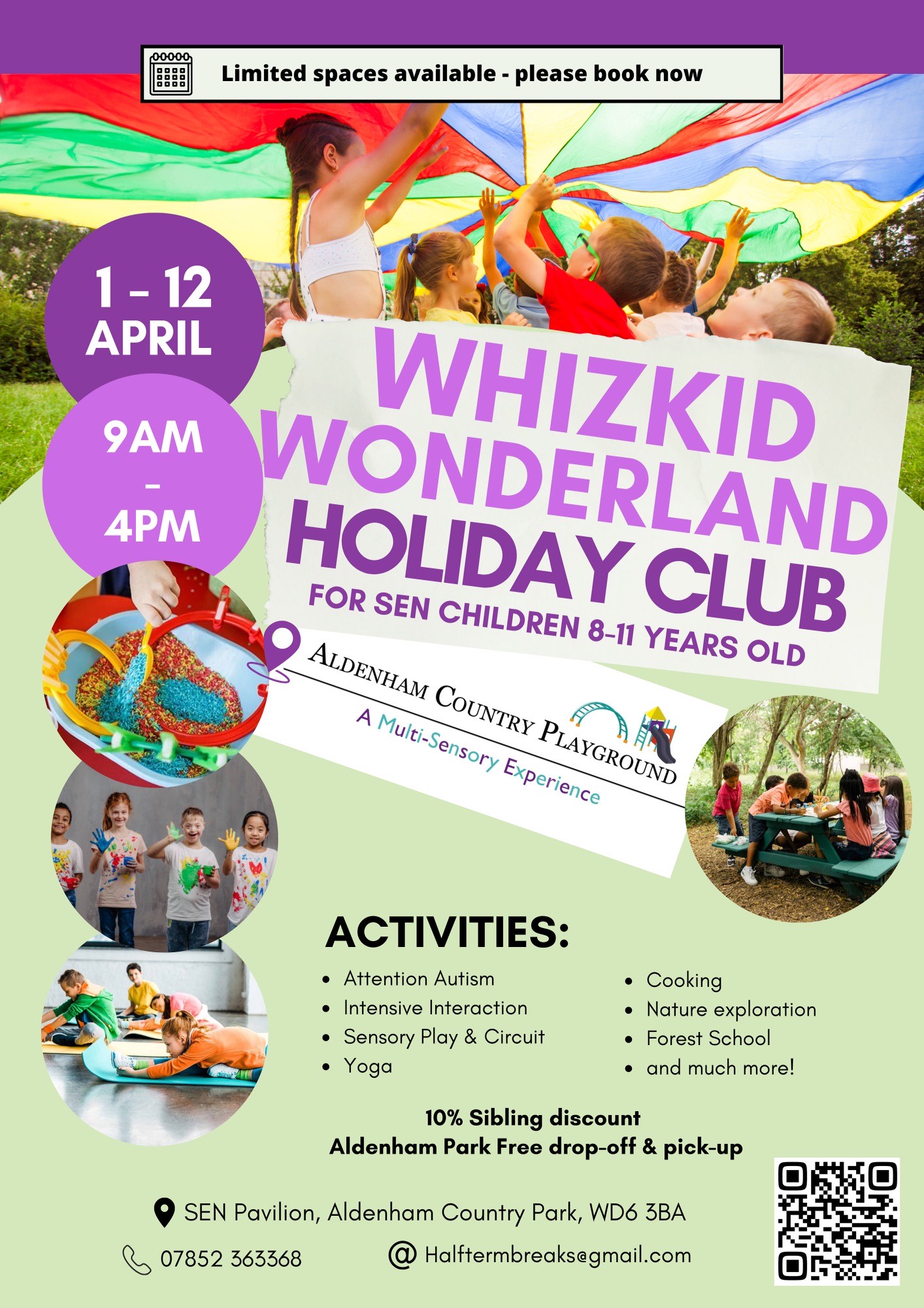 Flyer for Whizkid holiday club