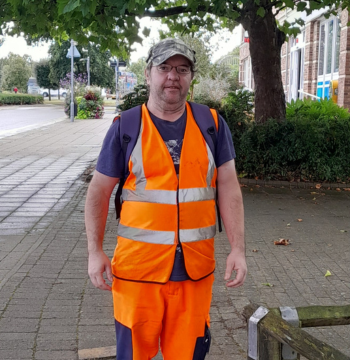 Man in orange hi vis